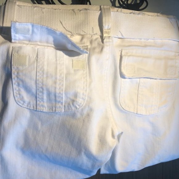 NWT Glo Cuffed Capri/Cropped White Jeans Size 5 - Picture 6 of 12